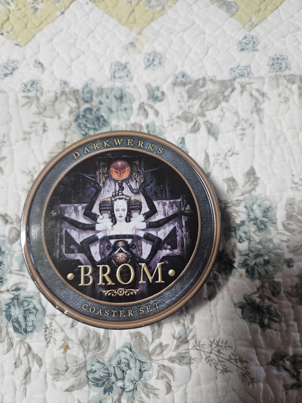 BROM Coaster Set - Gothic Art Collectible (Black/Purple)